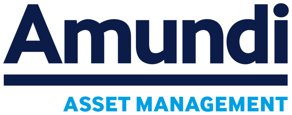 Amundi Asset Management logo with dark blue text and light blue accent.
