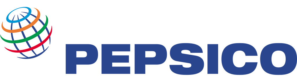 PepsiCo logo with a colorful globe design on the left and bold blue text PEPSICO on the right.