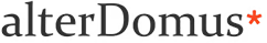 Alter Domus logo with black text and an orange asterisk symbol.