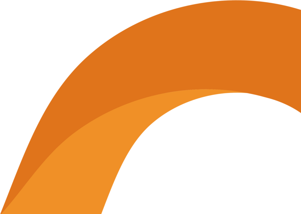 Abstract orange wave on a black background, creating a dynamic, flowing design.