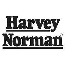 Harvey Norman logo in bold black font on a white background.