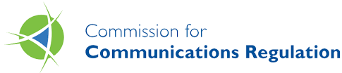 Logo of the Commission for Communications Regulation with a green and blue design.
